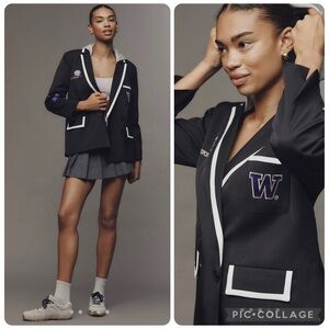 Anthropologie The Wild Collective x Anthropologie NCAA Piped Blazer Size Large